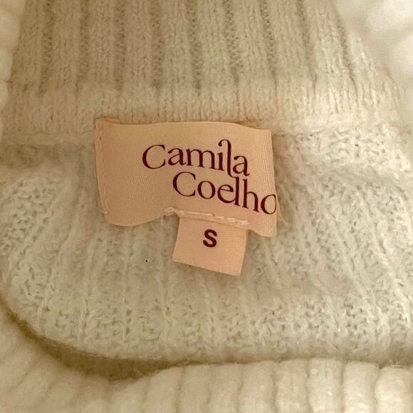 Camila Coelho REVOLVE Cesare Cropped Sweater - Cream - Size S - Picture 5 of 7